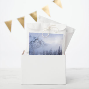 Winter wonderland, fog, spruce forest and mountain favour bags
