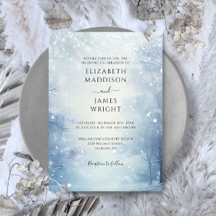 Winter Wonderland Forest Wedding Invitation