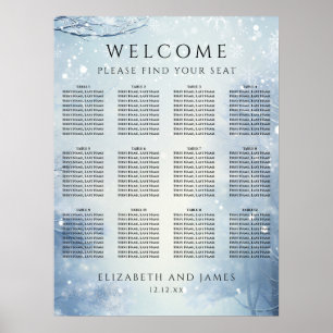 Winter Wonderland Forest Wedding Seating Chart