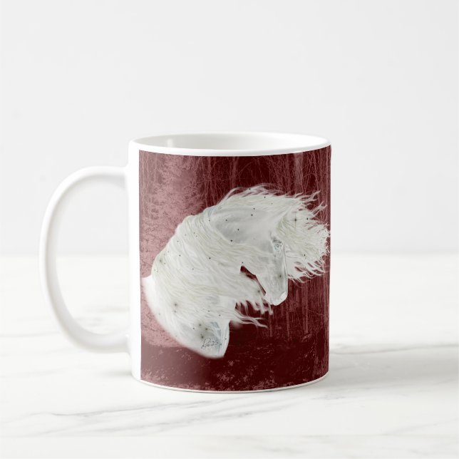 Winter Wonderland Friesian Horse 2-Sided Mug (Left)