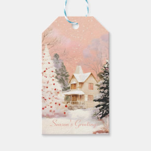 Winter Wonderland Frosted Trees Snowy Forest Gift Tags