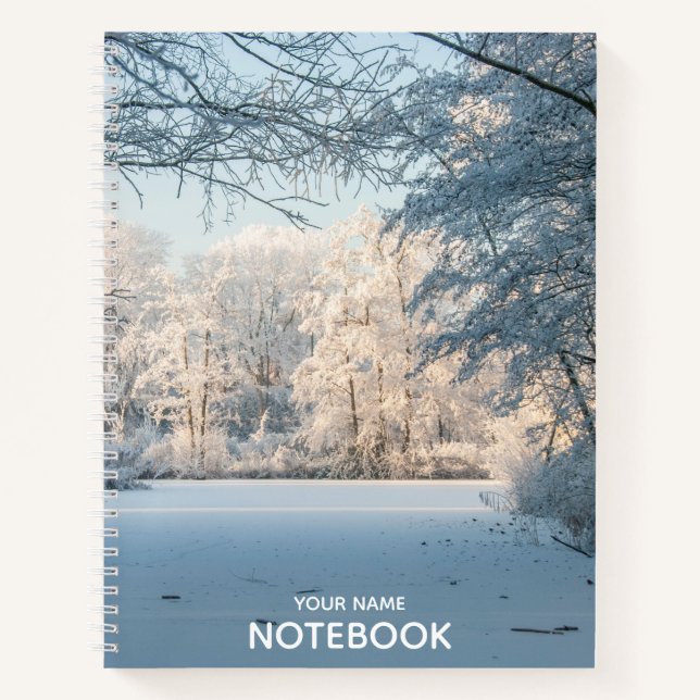 Winter Wonderland Frozen Panorama Photo Notebook (Front)