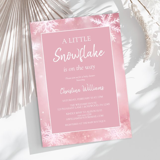 Winter Wonderland Girl Baby Shower Invitation (Creator Uploaded)