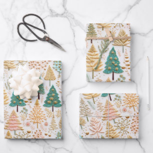 Winter Wonderland Girl Birthday Wrapping Paper Sheet