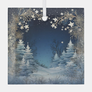 Winter Wonderland Glass Tree Decoration