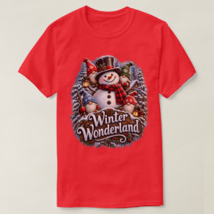 Winter Wonderland Gnomes Snowman T-Shirt