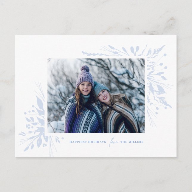 Winter Wonderland Horizontal Holiday Photo Card (Front)
