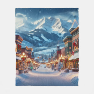 Winter Wonderland in Crested Butte, Colorado Fleece Blanket