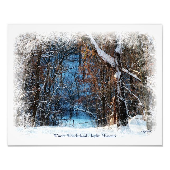 Winter Wonderland in Joplin Missouri Photo Print (Front)