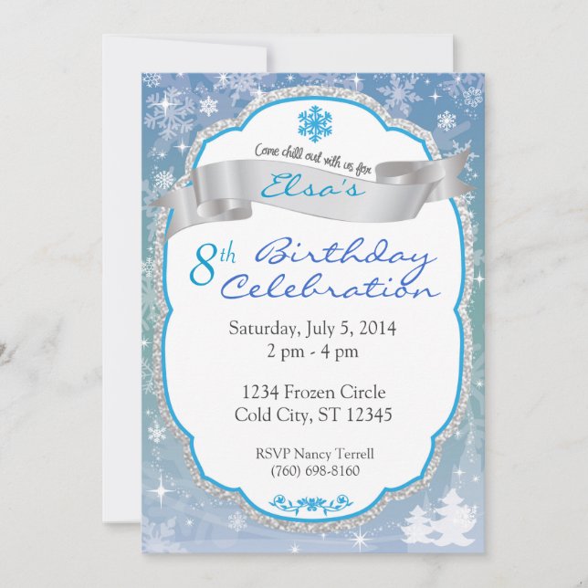 Winter Wonderland Invitation (Front)