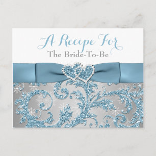 Winter Wonderland, Joined Hearts Recipe Card