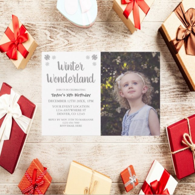 Winter Wonderland Kids Birthday Invitation (Creator Uploaded)