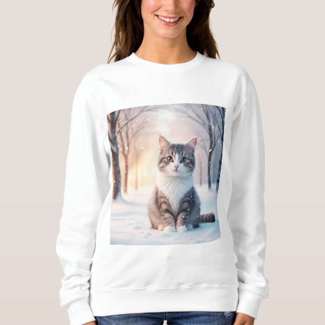 Winter Wonderland Kitty Sweatshirt (Front)