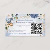 Winter Wonderland Light Blue Quinceanera RSVP