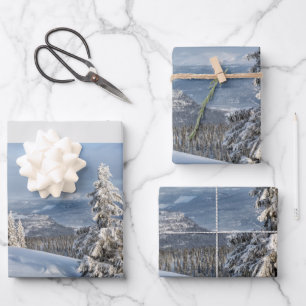 Winter Wonderland light grey snow photo Wrapping Paper Sheet