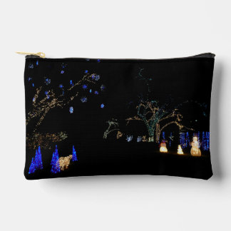 Winter Wonderland Lights Blue and White Holiday Accessory Pouch