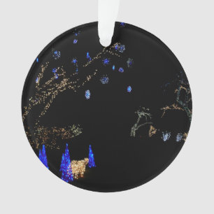 Winter Wonderland Lights Blue and White Holiday Ornament