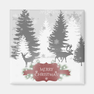 Winter Wonderland Magnet - Red