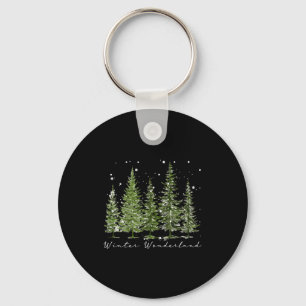 Winter Wonderland Merry Christmas Xmas Tree Pajama Key Ring