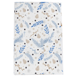Winter Wonderland Modern Christmas Holiday Gift  Medium Gift Bag