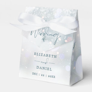 Winter Wonderland Monogram Snow Wedding Favour Box