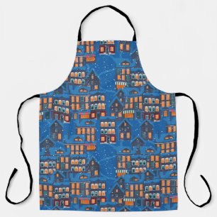 Winter Wonderland: Nighttime House Scapes Apron
