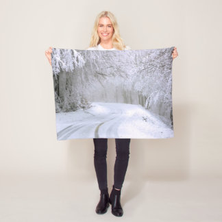 Winter Wonderland of Snow Fleece Blanket