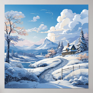 Winter Wonderland Outdoor Scenic Poster