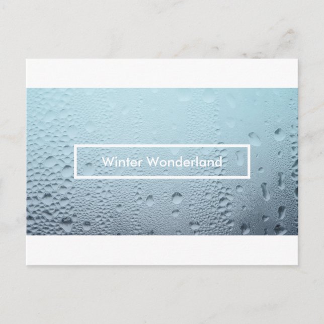 winter wonderland party window invitation postcard (Front)