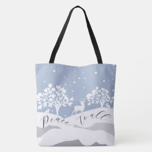 Winter Wonderland Peace To All Tote
