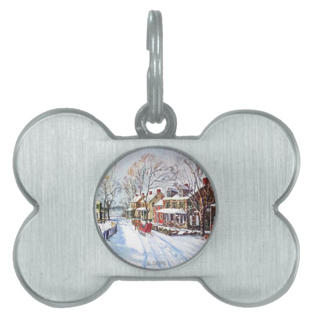 Winter Wonderland Pet Tag (Front)