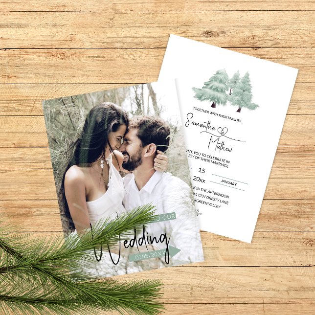 Winter Wonderland Photo Wedding Invitation (Creator Uploaded)