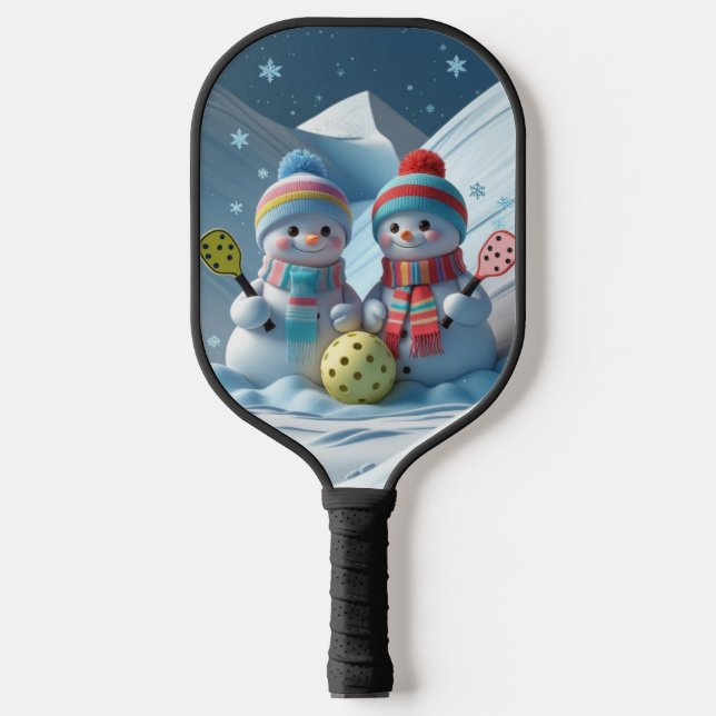 Winter Wonderland Pickleball – Snowy Fun on the Co Paddle (Front)