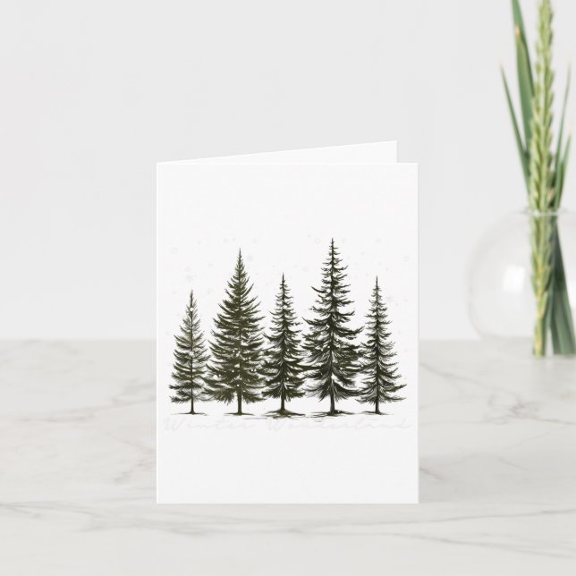 Winter Wonderland Pine Tree Nature Lover Hiking Ca Card (Front)