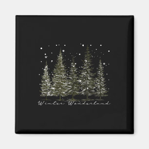 Winter Wonderland Pine Tree Nature Lover Hiking Ca Magnet