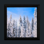Winter Wonderland Pine Trees in Snow Gift Box<br><div class="desc">Winter Wonderland Pine Trees in Snow with Blue Sky
This is a beautiful day with blue skies and sparkling crystal snow on tall green pine trees.  Perfect frost on a cool winter day.  It really makes you want to sing a Christmas Carole or hit the ski slopes.</div>