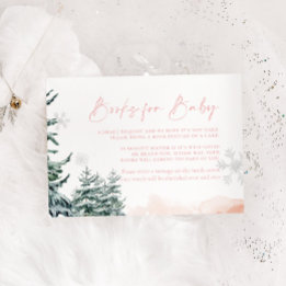  Winter Wonderland pink Books for Baby Card