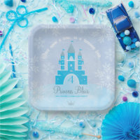 Winter Wonderland Princess Party Plates