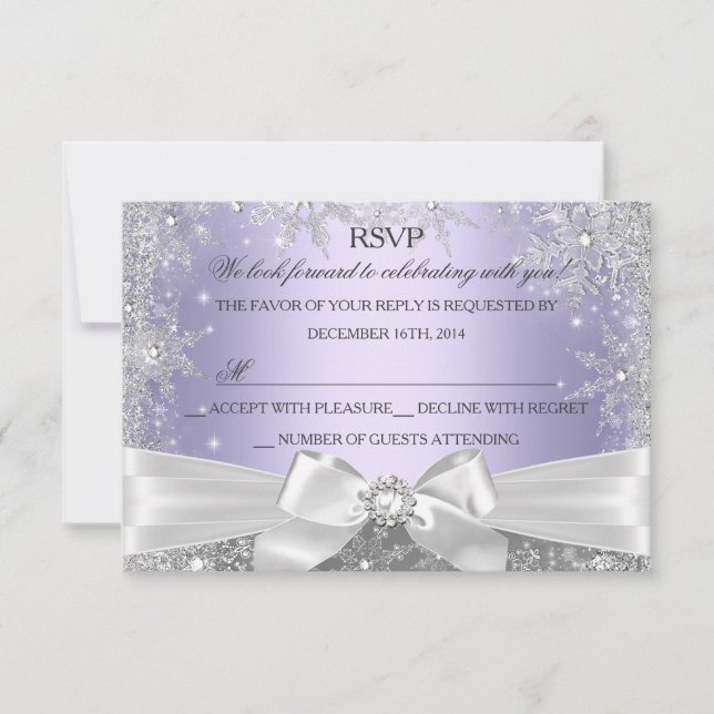 Winter Wonderland Purple RSVP (Front)