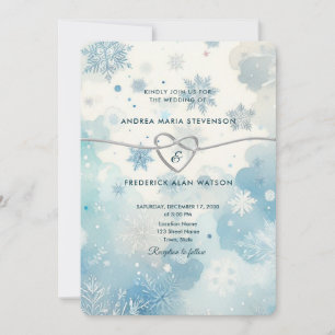 Winter Wonderland QR Wedding Invitation