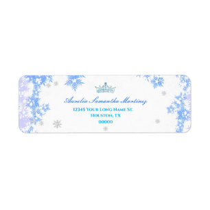 Winter Wonderland Quinceañera Return Address 