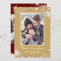 Winter Wonderland Red Gold Peace and Love 2 Photo