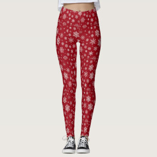 Winter Wonderland Red Leggings