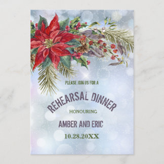 Winter Wonderland Rehearsal Dinner Invitation