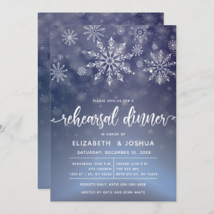 Winter Wonderland rehearsal dinner  Invitation