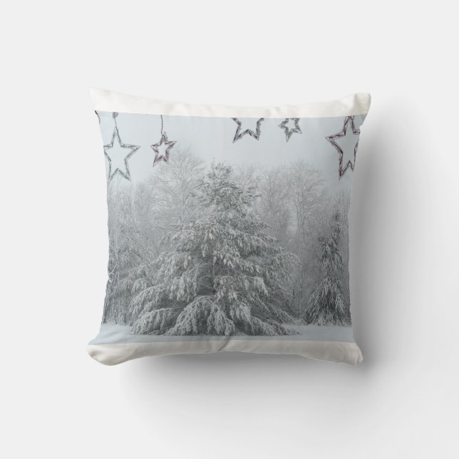 Winter Wonderland Reversible Throw Pillow (Front)