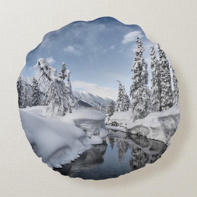 Winter Wonderland Round Cushion (Back)