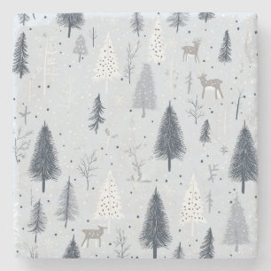 Winter Wonderland Scandinavian Stone Coaster