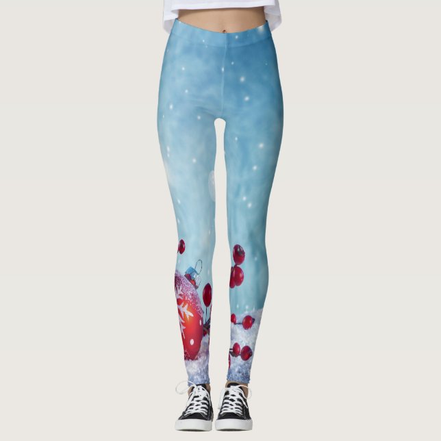 Winter Wonderland Scene Leggings (Front)