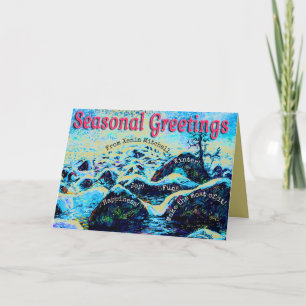 Winter Wonderland Seasonal Greetings Holiday Card